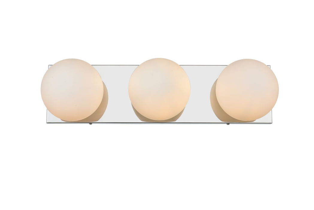 Elegant Lighting LD7303W22CH Three Light Bath Sconce, Chrome