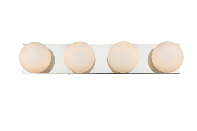 Elegant Lighting LD7303W31CH Four Light Bath Sconce, Chrome