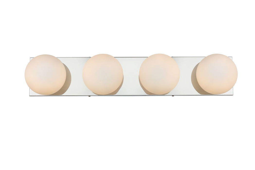 Elegant Lighting LD7303W31CH Four Light Bath Sconce, Chrome