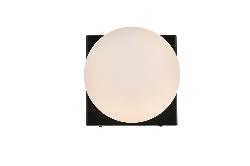 Elegant Lighting LD7303W6BLK One Light Bath Sconce, Black