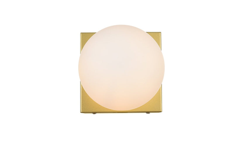 Elegant Lighting LD7303W6BRA One Light Bath Sconce, Brass