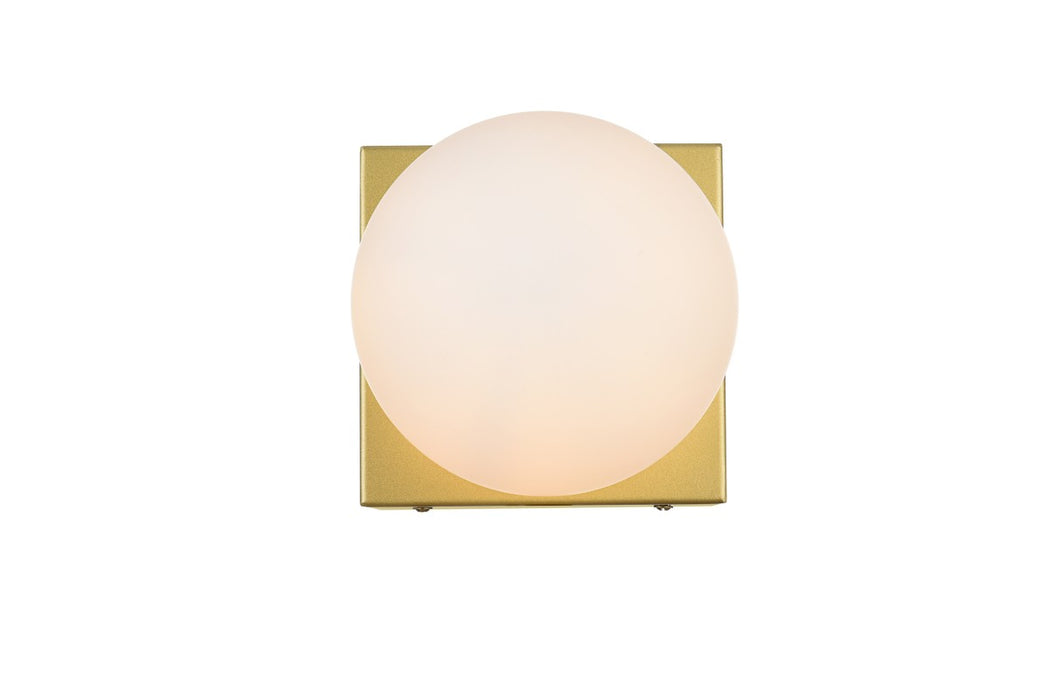 Elegant Lighting LD7303W6BRA One Light Bath Sconce, Brass