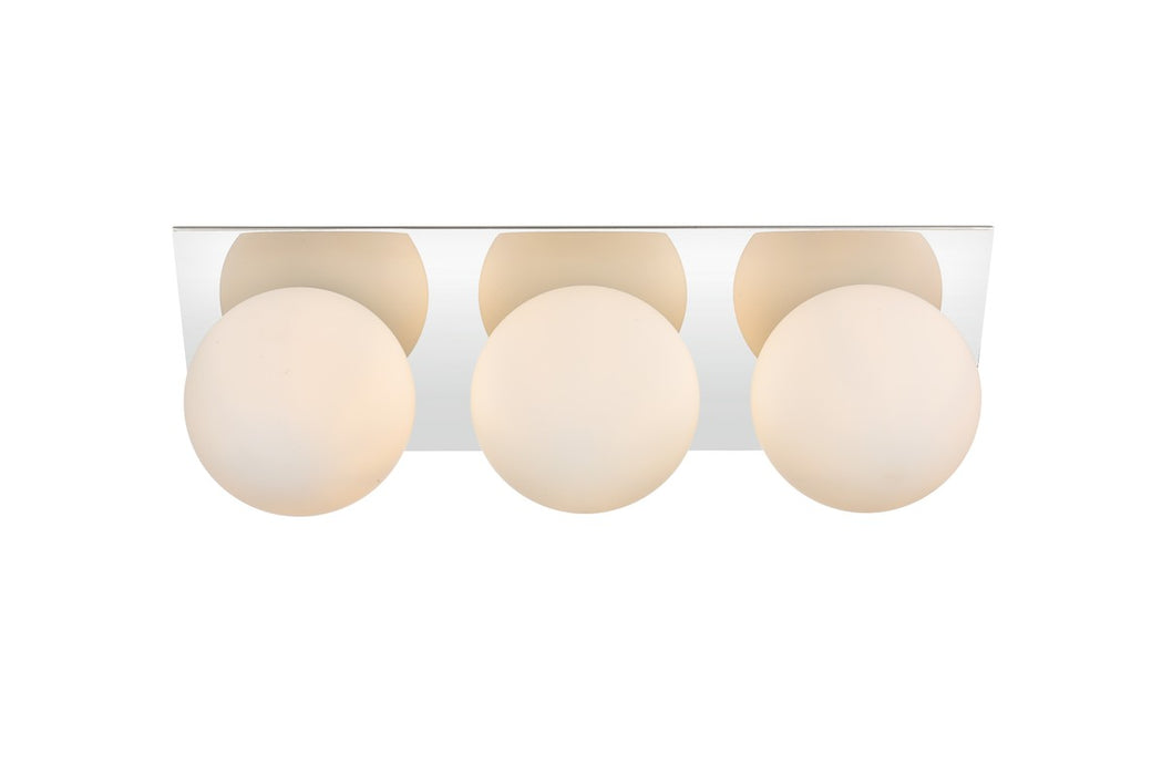 Elegant Lighting LD7304W22CH Three Light Bath Sconce, Chrome
