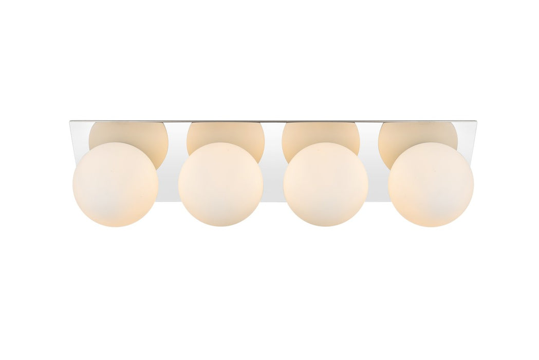 Elegant Lighting LD7304W29CH Four Light Bath Sconce, Chrome
