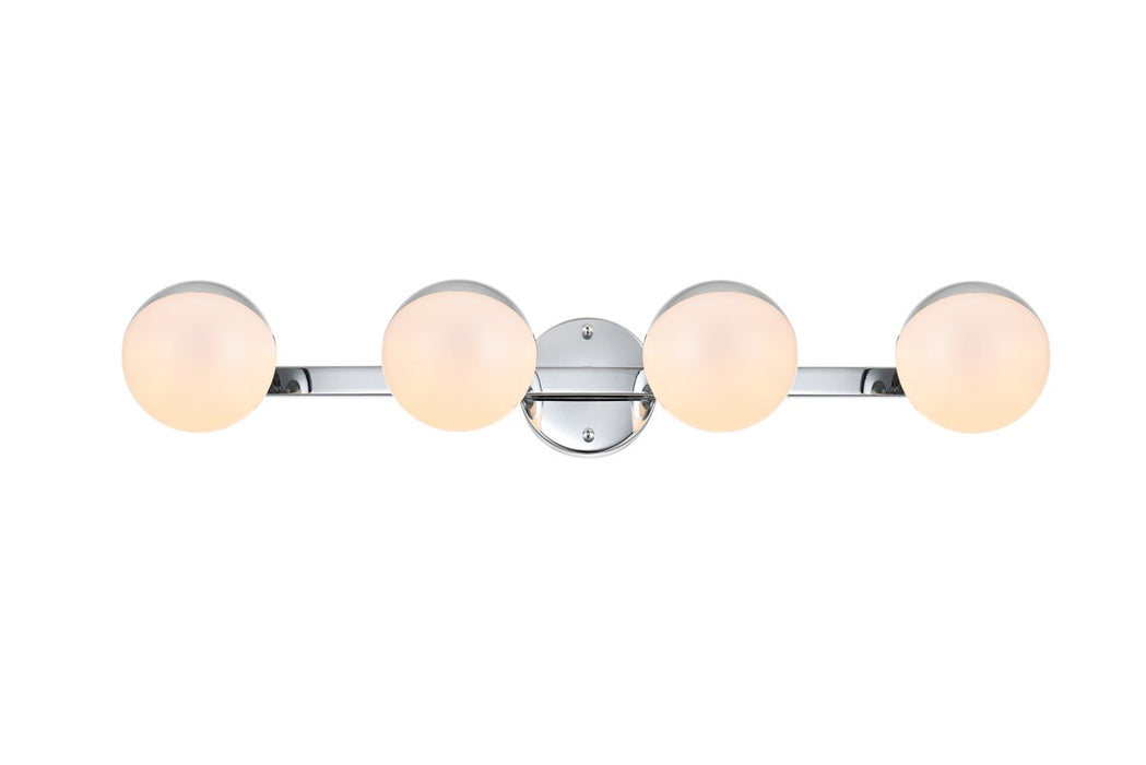 Elegant Lighting LD7305W29CH Four Light Bath Sconce, Chrome