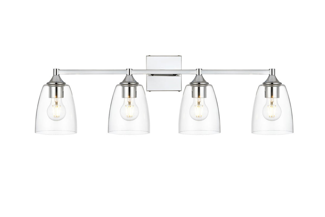 Elegant Lighting LD7307W32CH Four Light Bath Sconce, Chrome