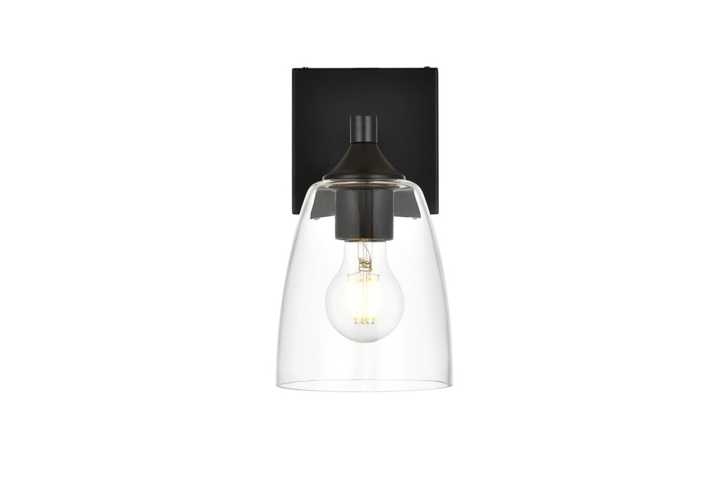 Elegant Lighting LD7307W5BLK One Light Bath Sconce, Black