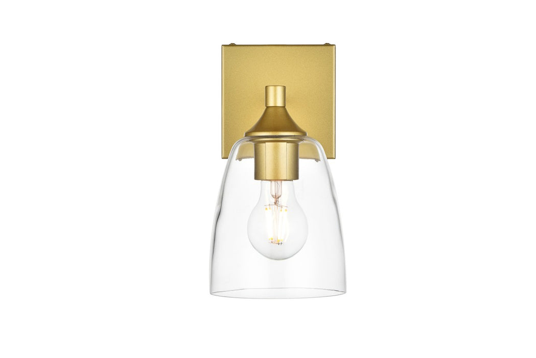 Elegant Lighting LD7307W5BRA One Light Bath Sconce, Brass