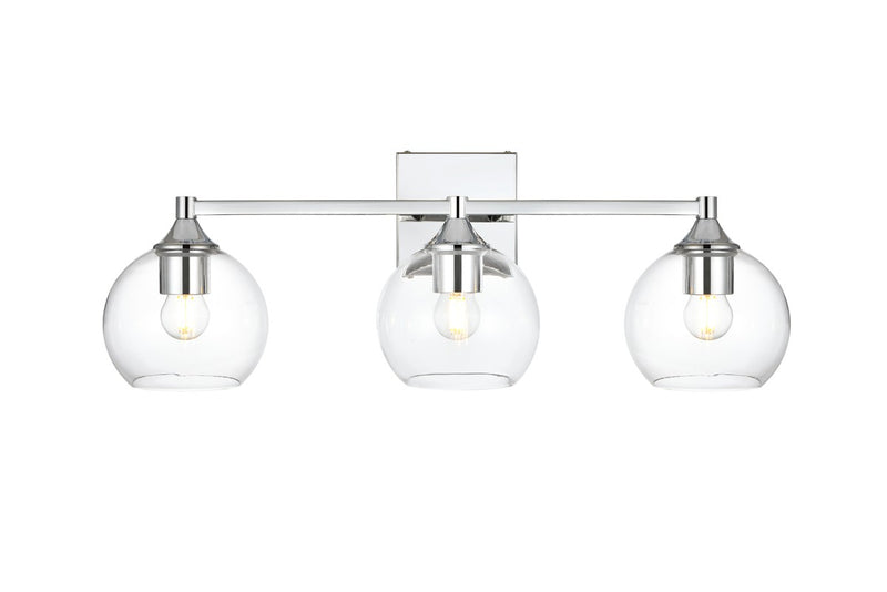 Elegant Lighting LD7308W25CH Three Light Bath Sconce, Chrome