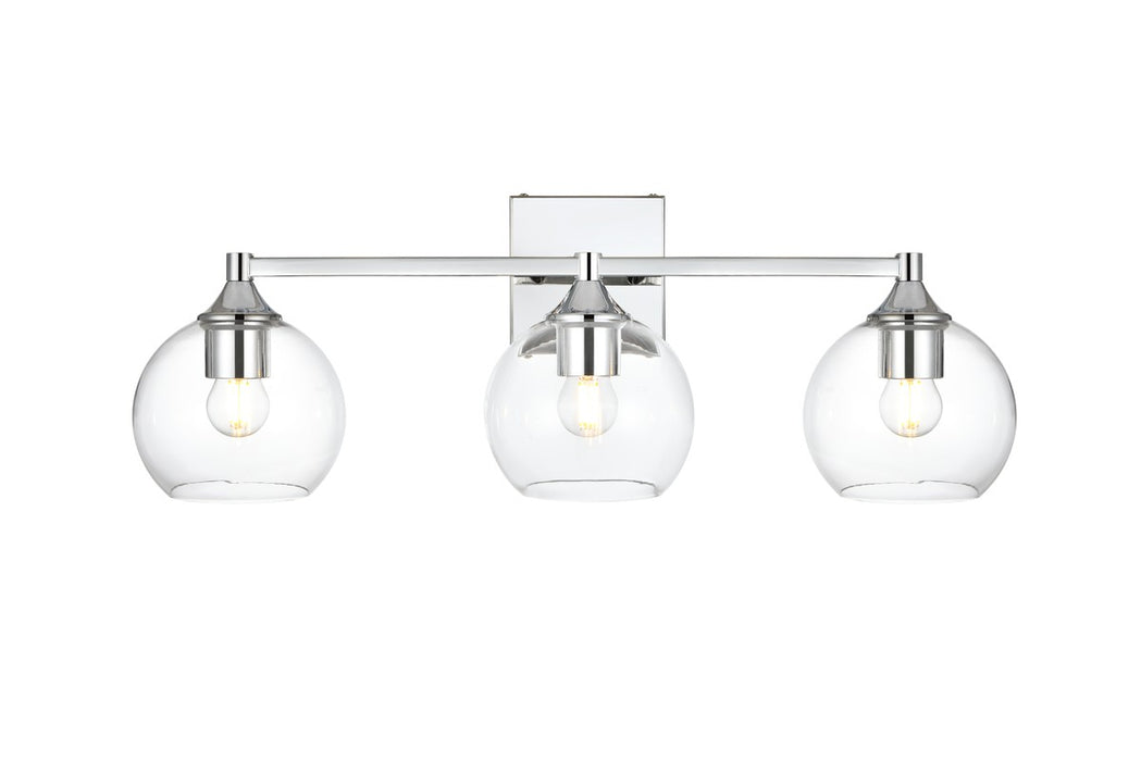 Elegant Lighting LD7308W25CH Three Light Bath Sconce, Chrome