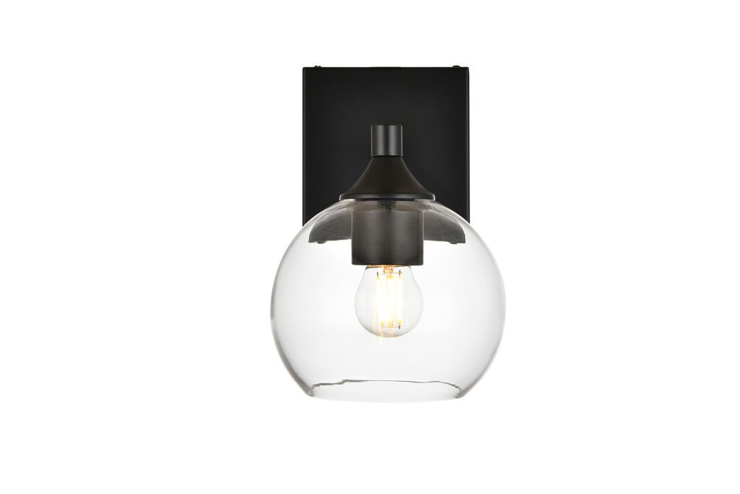 Elegant Lighting LD7308W6BLK One Light Bath Sconce, Black