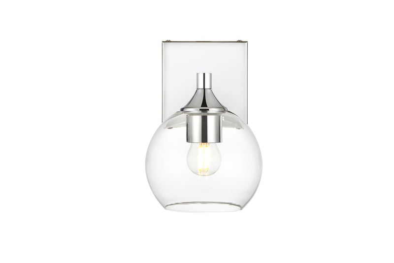 Elegant Lighting LD7308W6CH One Light Bath Sconce, Chrome