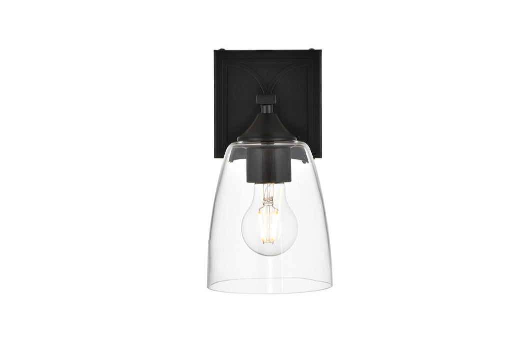 Elegant Lighting LD7309W5BLK One Light Bath Sconce, Black