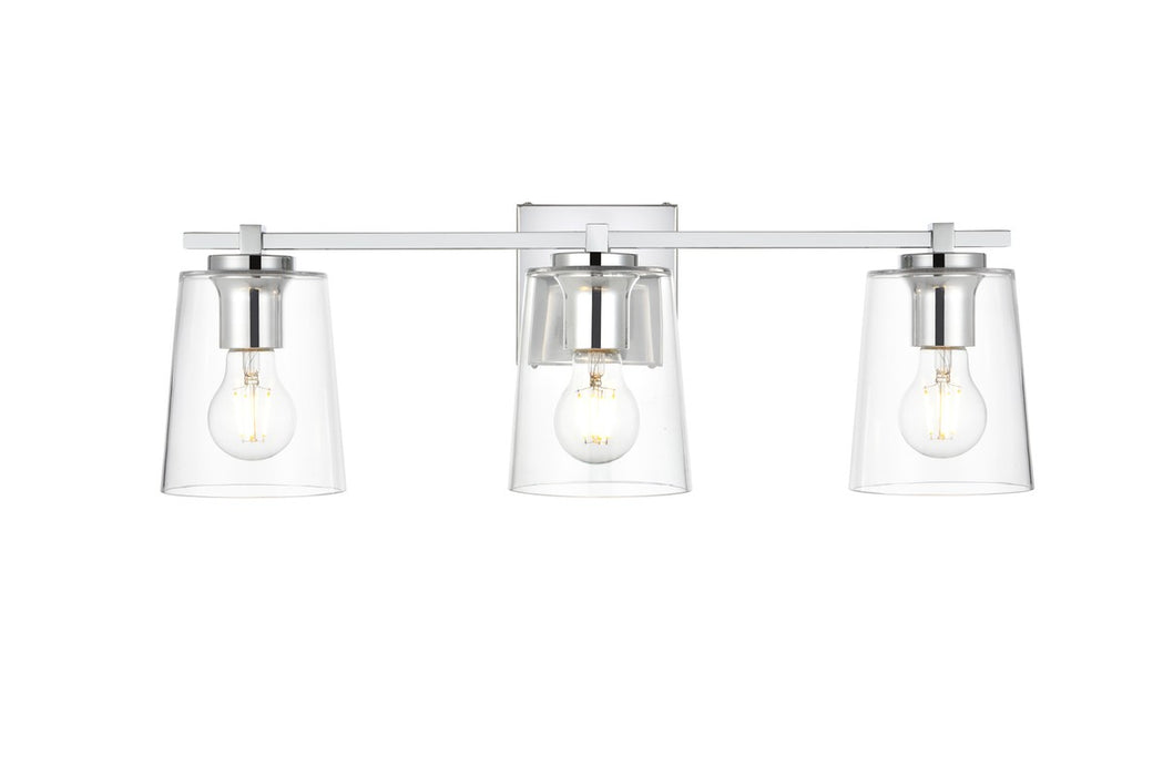 Elegant Lighting LD7310W23CH Three Light Bath Sconce, Chrome