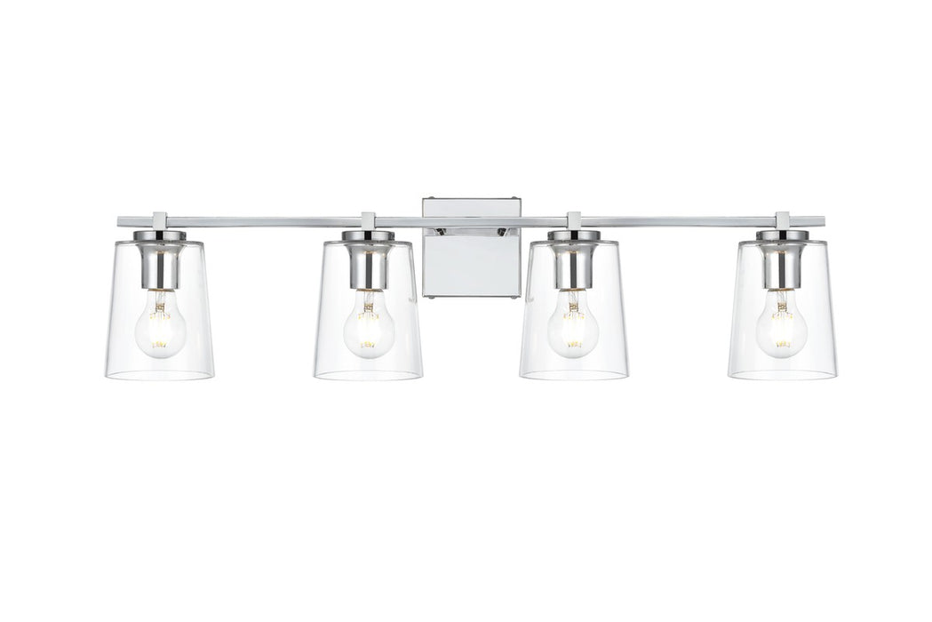 Elegant Lighting LD7310W33CH Four Light Bath Sconce, Chrome