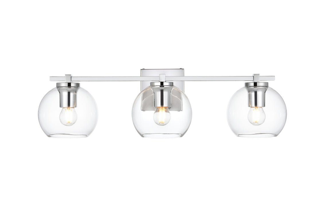 Elegant Lighting LD7311W24CH Three Light Bath Sconce, Chrome