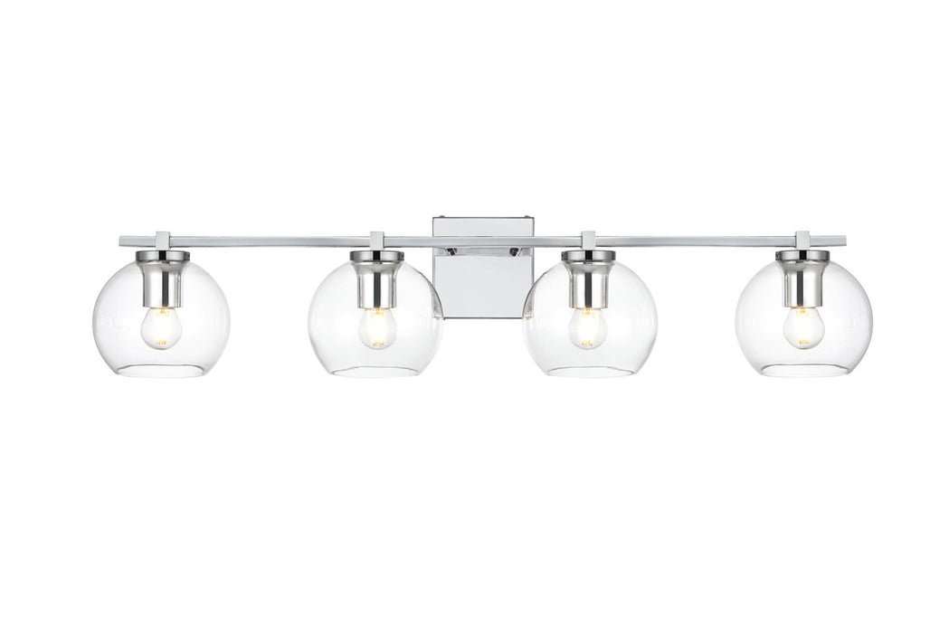 Elegant Lighting LD7311W34CH Four Light Bath Sconce, Chrome