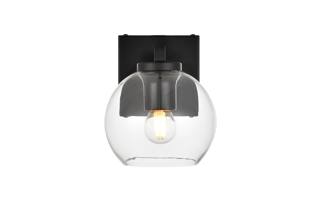 Elegant Lighting LD7311W6BLK One Light Bath Sconce, Black