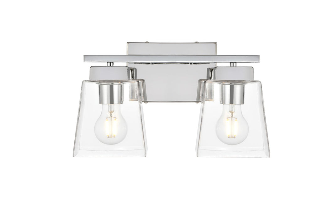 Elegant Lighting LD7312W14CH Two Light Bath Sconce, Chrome