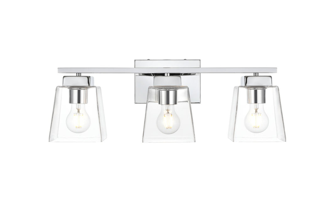 Elegant Lighting LD7312W23CH Three Light Bath Sconce, Chrome