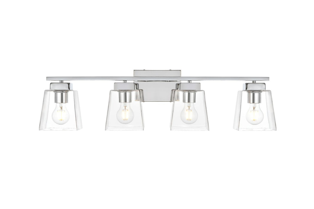 Elegant Lighting LD7312W32CH Four Light Bath Sconce, Chrome