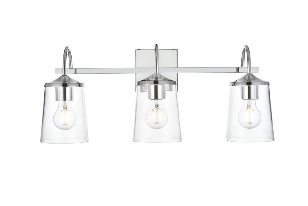 Elegant Lighting LD7313W24CH Three Light Bath Sconce, Chrome