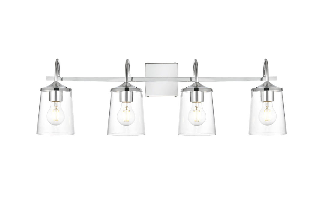 Elegant Lighting LD7313W33CH Four Light Bath Sconce, Chrome