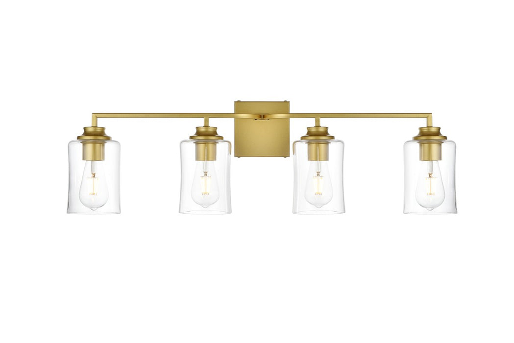 Elegant Lighting LD7314W32BRA Four Light Bath Sconce, Brass