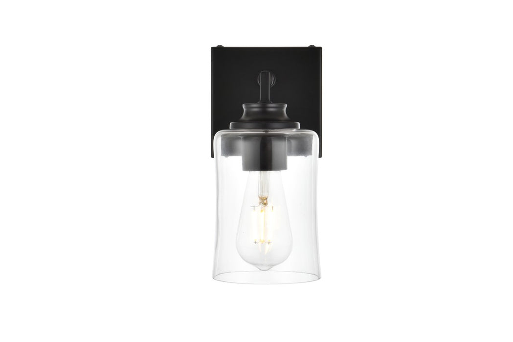 Elegant Lighting LD7314W5BLK One Light Bath Sconce, Black