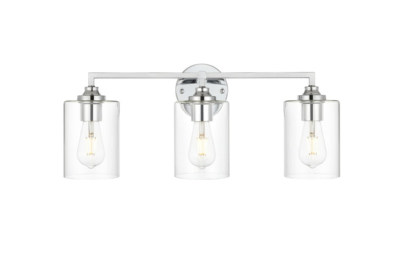 Elegant Lighting LD7315W23CH Three Light Bath Sconce, Chrome