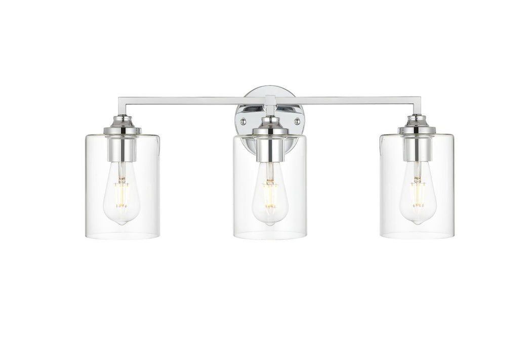 Elegant Lighting LD7315W23CH Three Light Bath Sconce, Chrome
