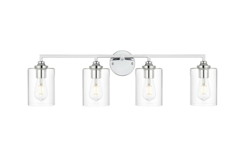 Elegant Lighting LD7315W33CH Four Light Bath Sconce, Chrome