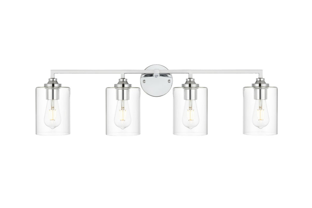 Elegant Lighting LD7315W33CH Four Light Bath Sconce, Chrome