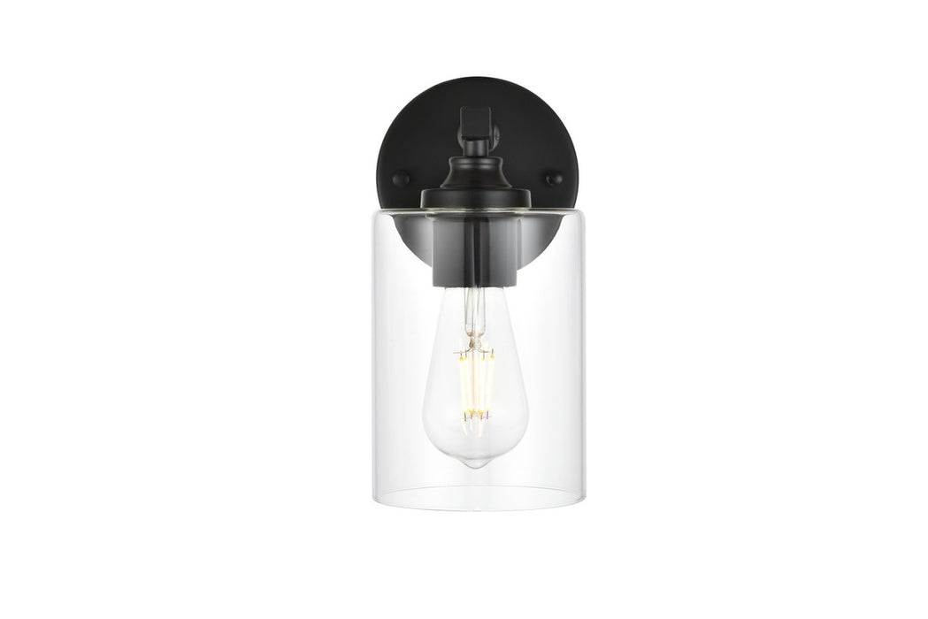 Elegant Lighting LD7315W5BLK One Light Bath Sconce, Black