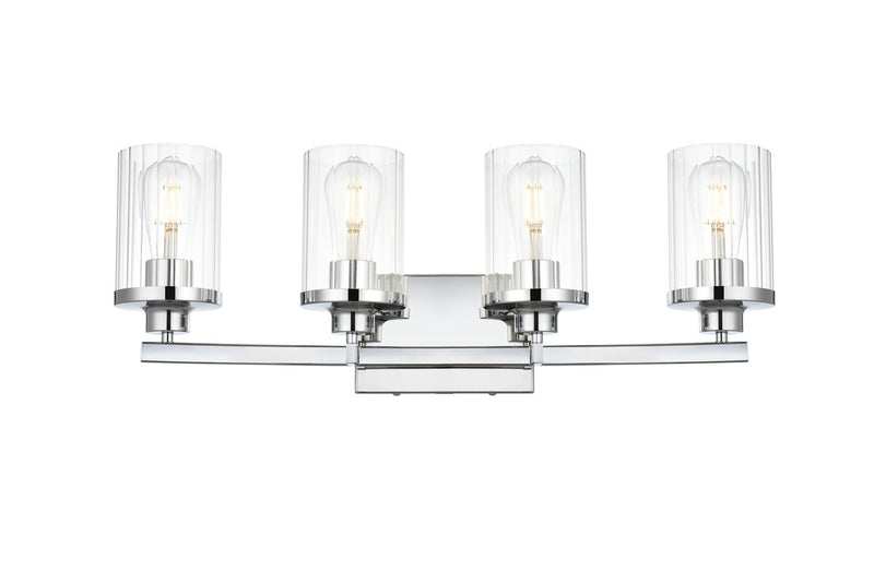 Elegant Lighting LD7316W25CH Four Light Bath Sconce, Chrome