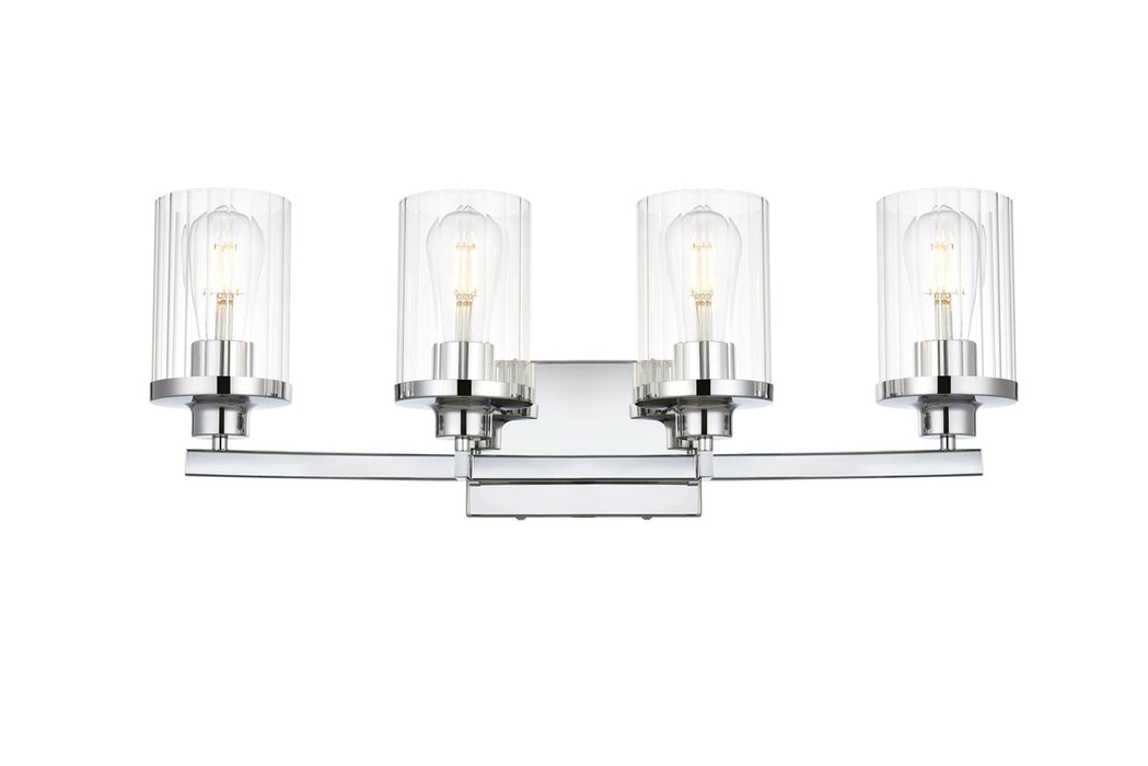 Elegant Lighting LD7316W25CH Four Light Bath Sconce, Chrome