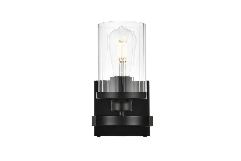 Elegant Lighting LD7316W5BLK One Light Bath Sconce, Black