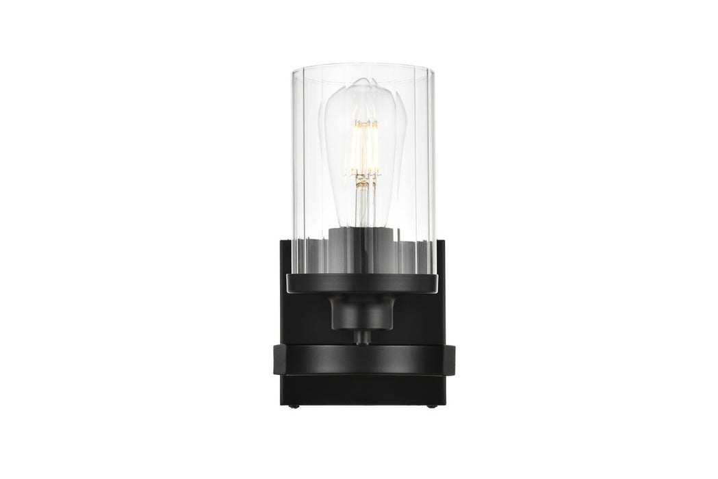 Elegant Lighting LD7316W5BLK One Light Bath Sconce, Black