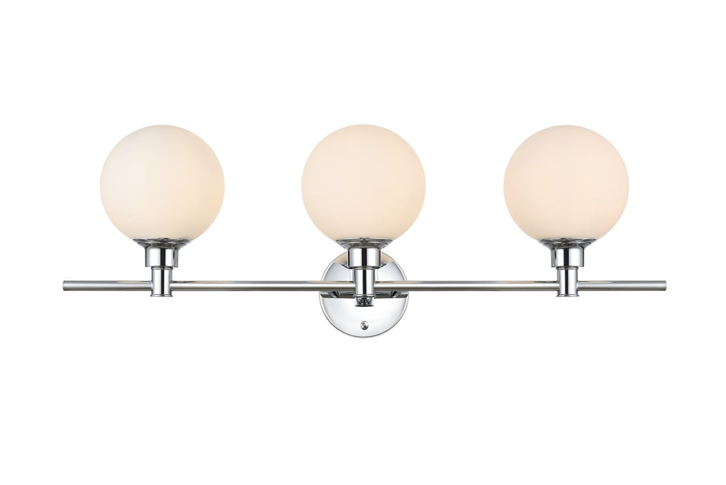 Elegant Lighting LD7317W28CH Three Light Bath Sconce, Chrome