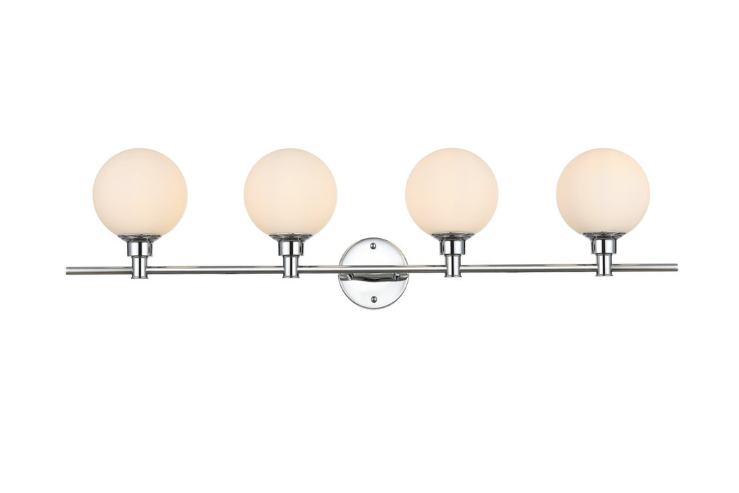 Elegant Lighting LD7317W38CH Four Light Bath Sconce, Chrome