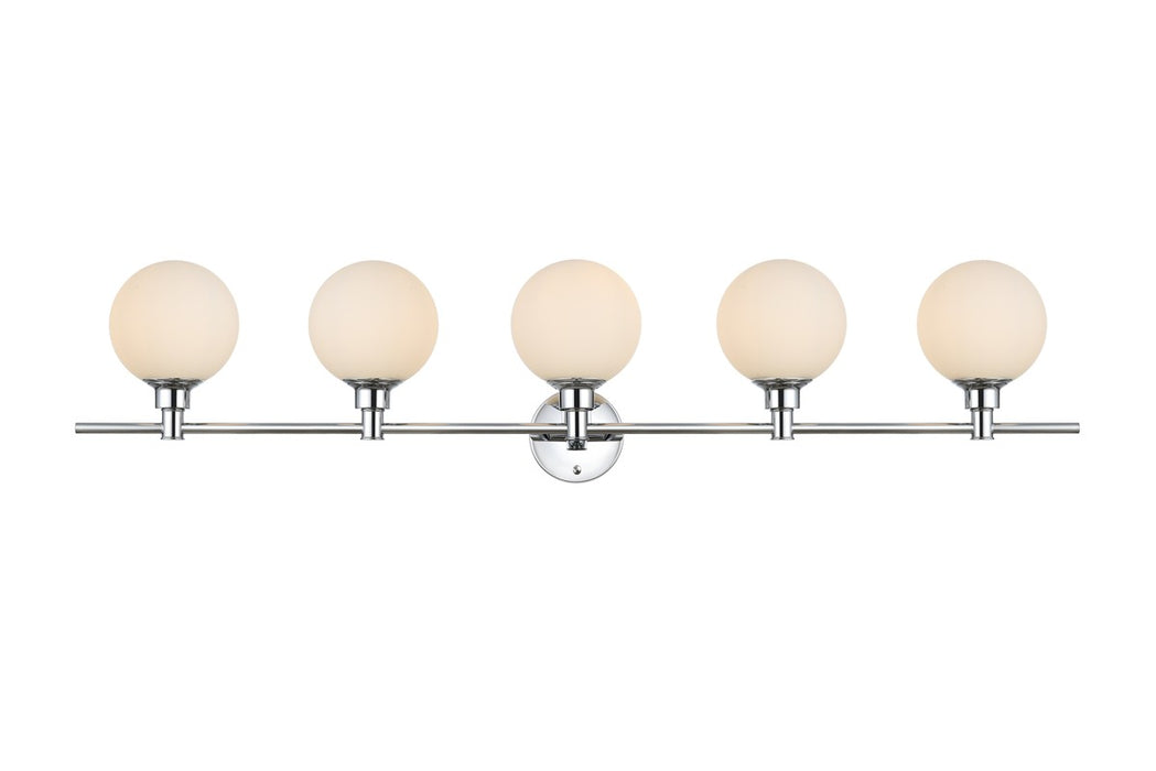 Elegant Lighting LD7317W47CH Five Light Bath Sconce, Chrome