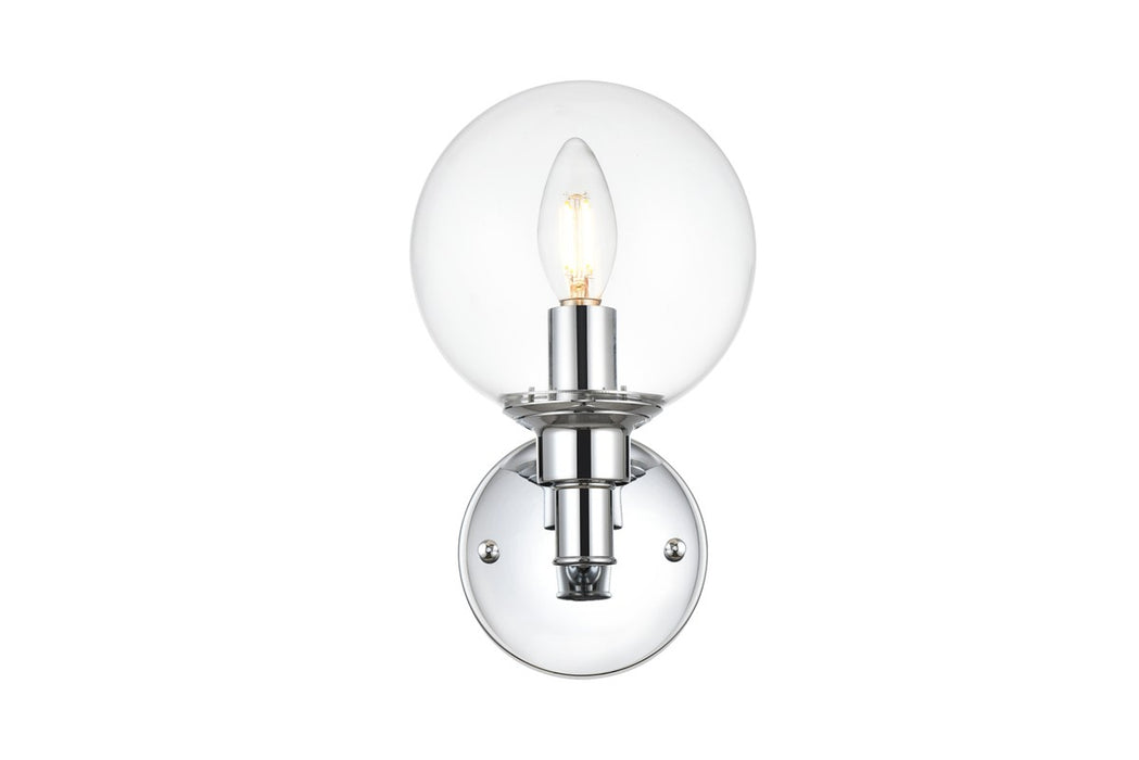 Elegant Lighting LD7318W6CH One Light Bath Sconce, Chrome