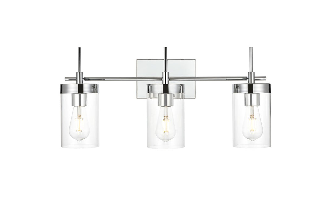Elegant Lighting LD7319W24CH Three Light Bath Sconce, Chrome