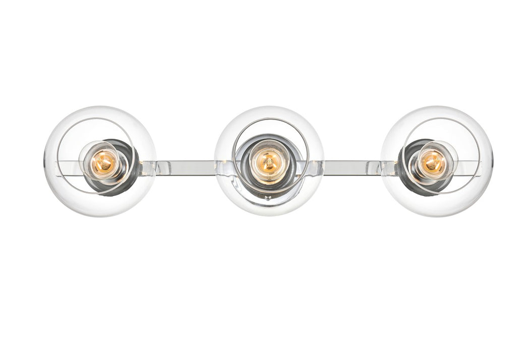 Elegant Lighting LD7320W27CH Three Light Bath Sconce, Chrome