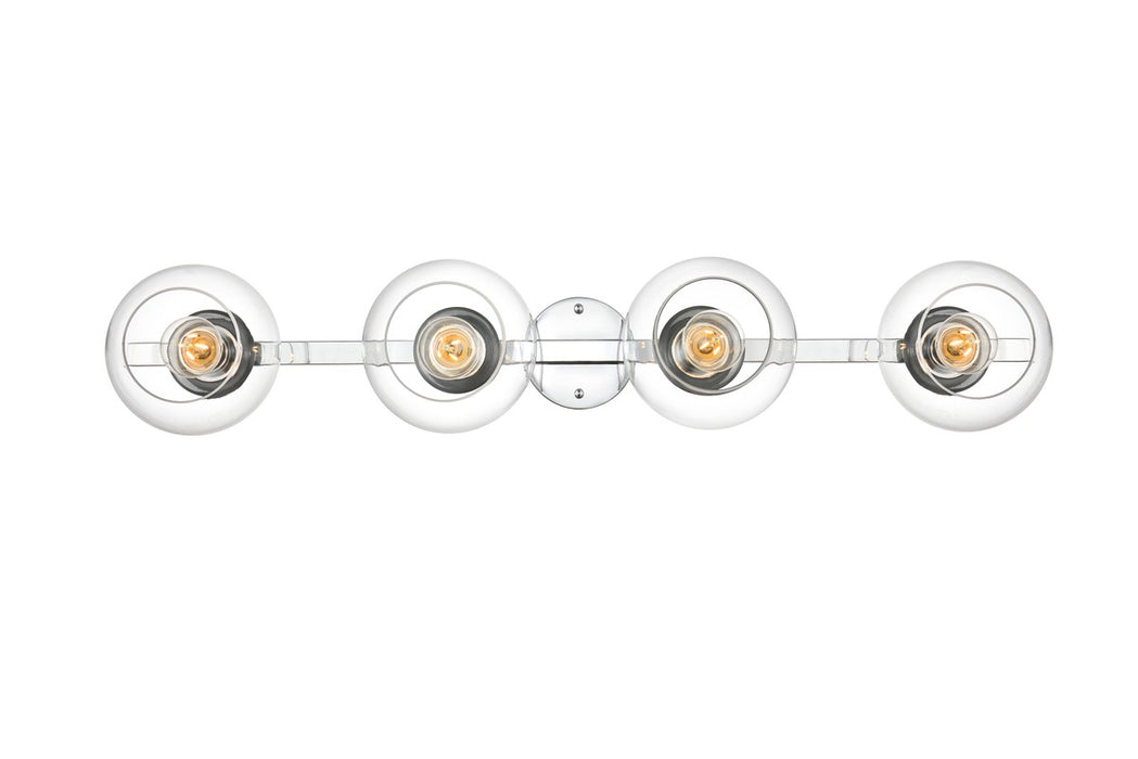 Elegant Lighting LD7320W37CH Four Light Bath Sconce, Chrome
