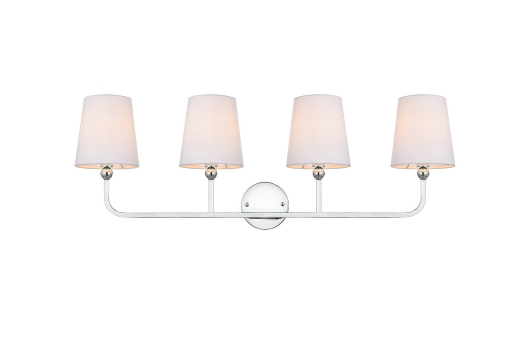 Elegant Lighting LD7322W36CH Four Light Bath Sconce, Chrome