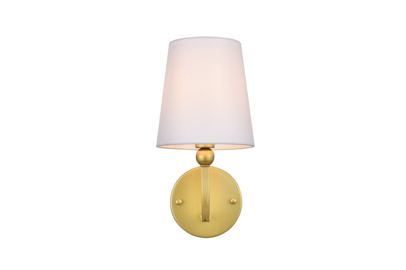 Elegant Lighting LD7322W6BRA One Light Bath Sconce, Brass