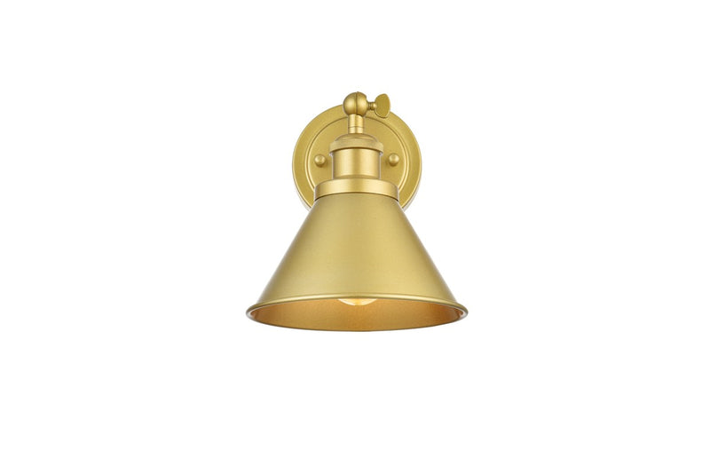 Elegant Lighting LD7324W7BRA One Light Bath Sconce, Brass