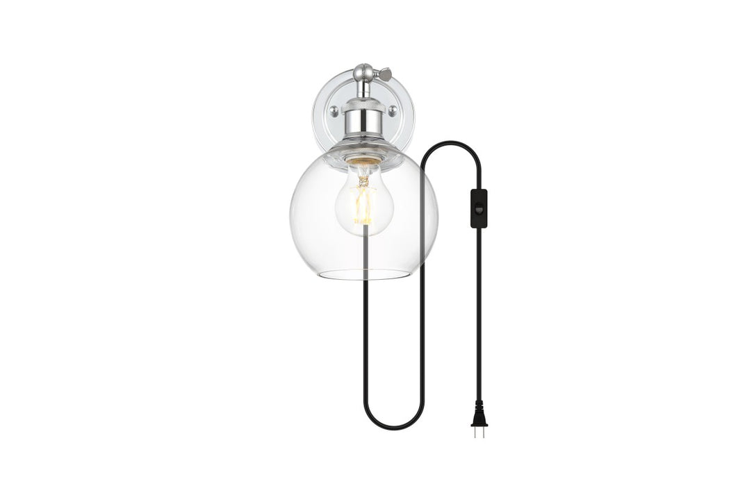 Elegant Lighting LD7330W6CH One Light Wall Sconce, Chrome