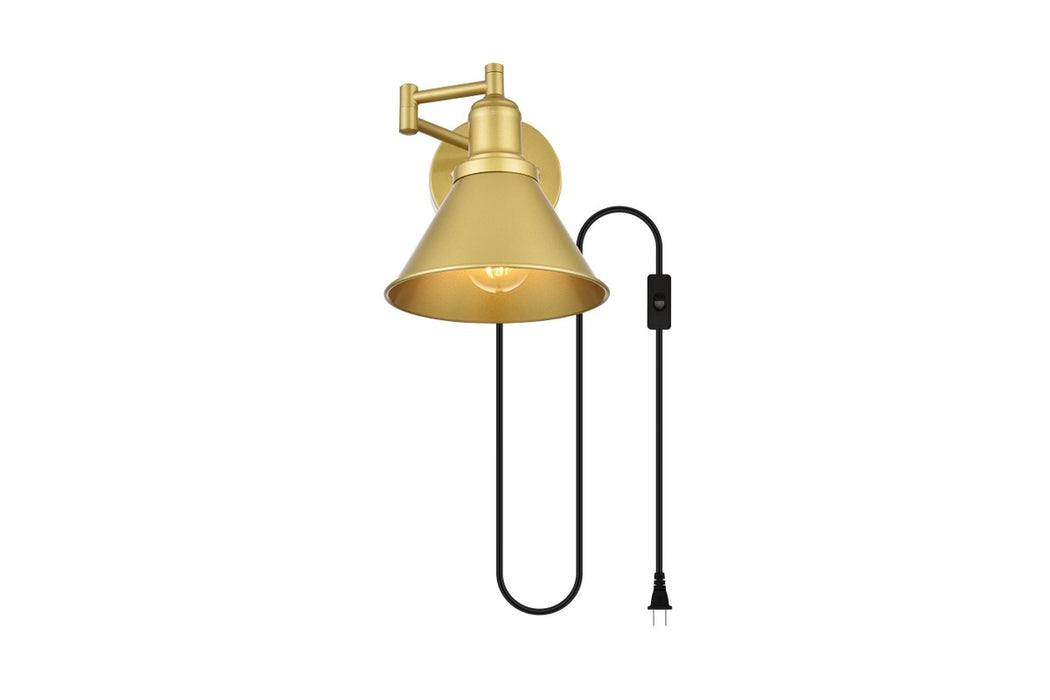 Elegant Lighting LD7331W7BRA One Light Wall Sconce, Brass